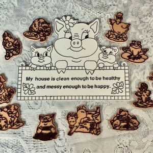 Barnyard Sun Catchers Animal Unpainted Pieces NWOT Acrylic Craft Project Kids